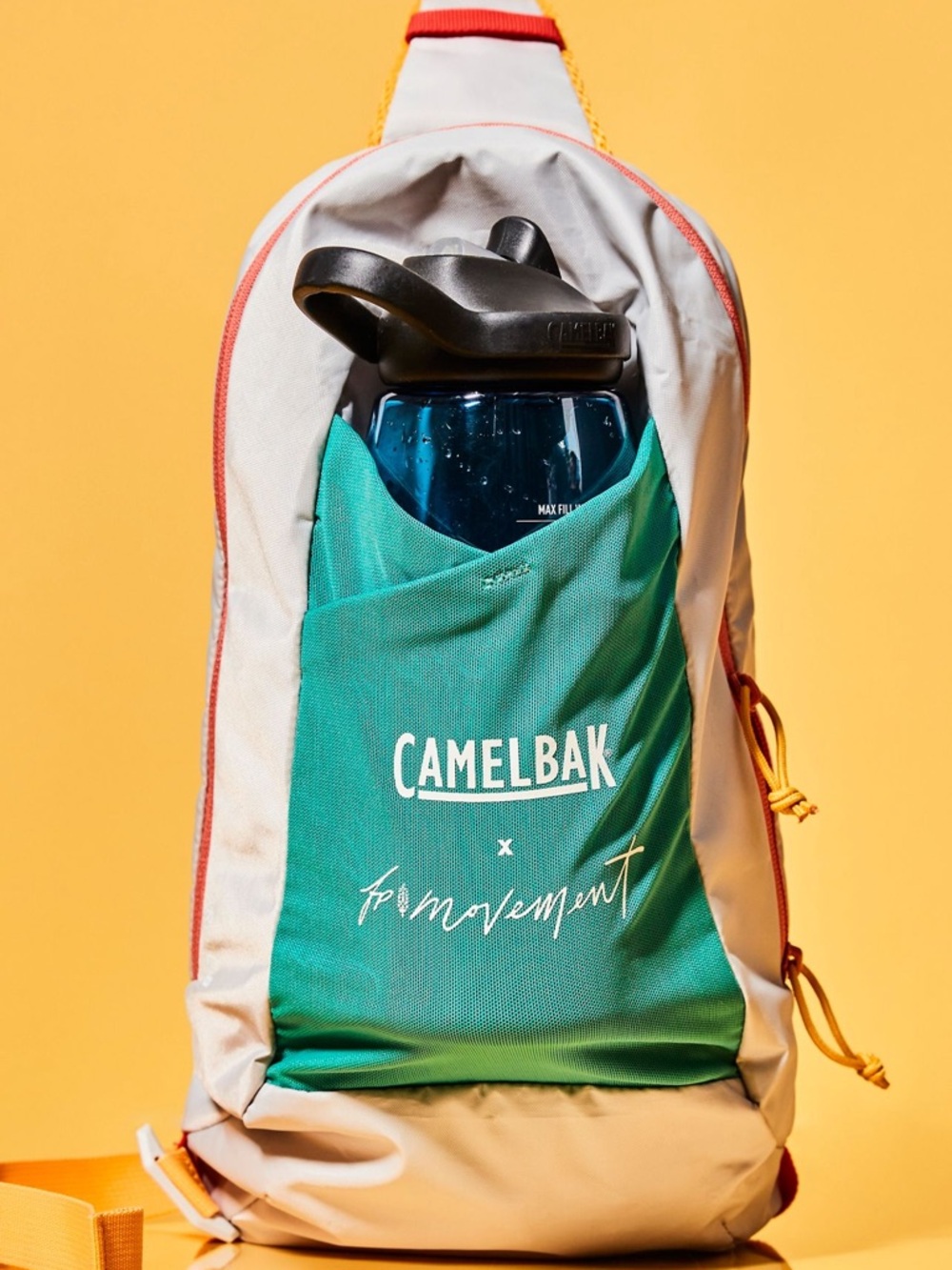 FP Movement x Camelbak Arete 8 Sling Bag with Water Bottle.